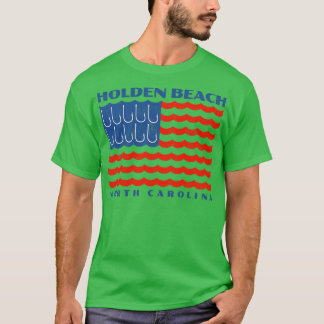 Holden Beach North olina Fishing Flagga T Shirt