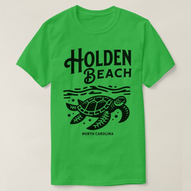Holden Beach North olina Sea Turtle 1 T Shirt (Design framsida)