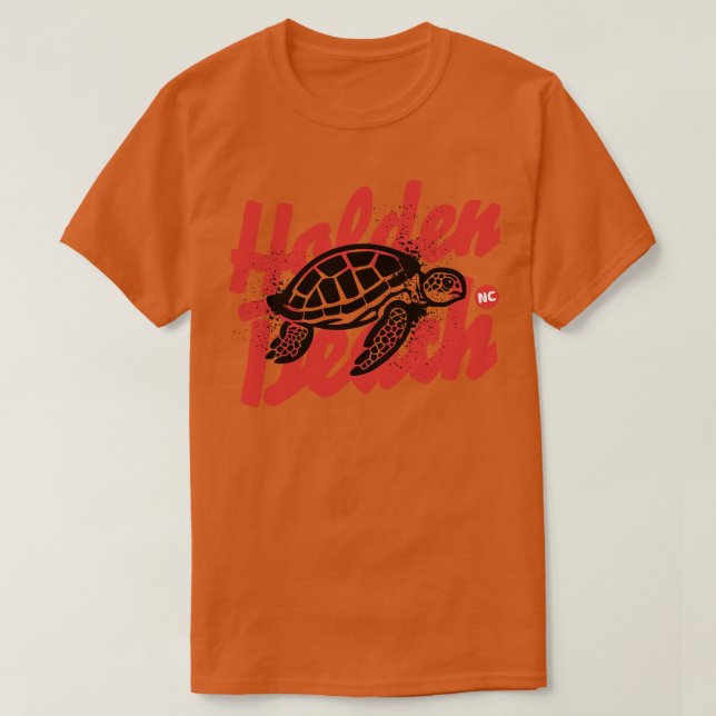 Holden Beach North olina Sea Turtle T Shirt (Design framsida)