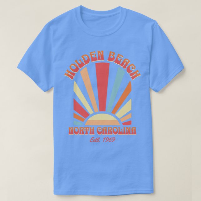 Holden Beach North olina Sunrise Summertime T Shirt (Design framsida)