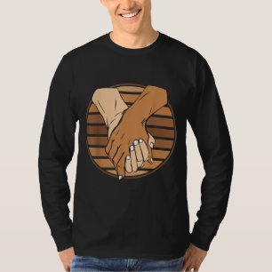 Holding Händer Black History Month BLM Melanin Cou T Shirt