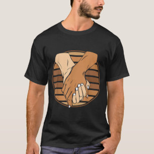 Holding Händer Black History Month BLM Melanin Cou T Shirt