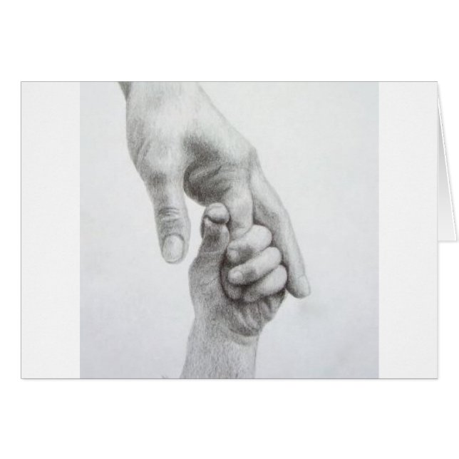 Holding händer hälsningskort (Framsidan Horizontal)