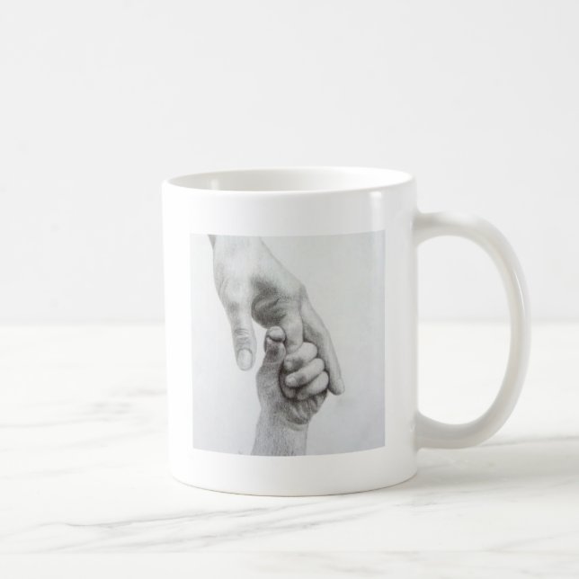 Holding händer kaffemugg (Höger)