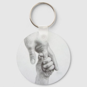 Holding händer nyckelring