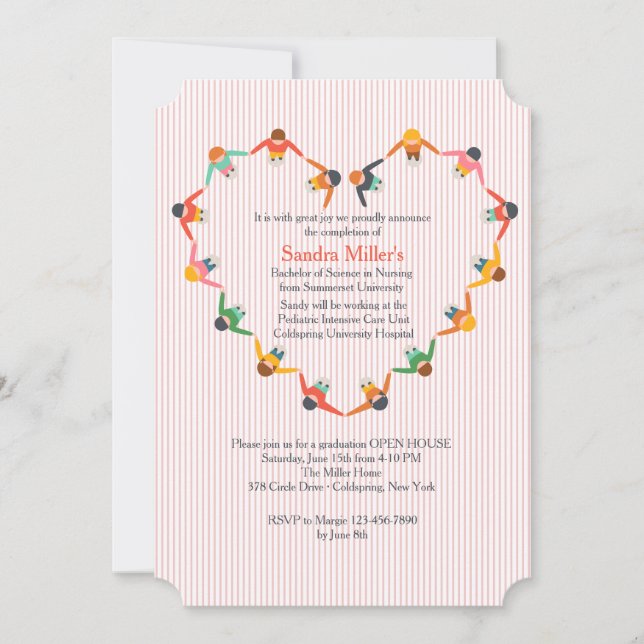 Holding Händer Studenten inbjudan (Framsida)