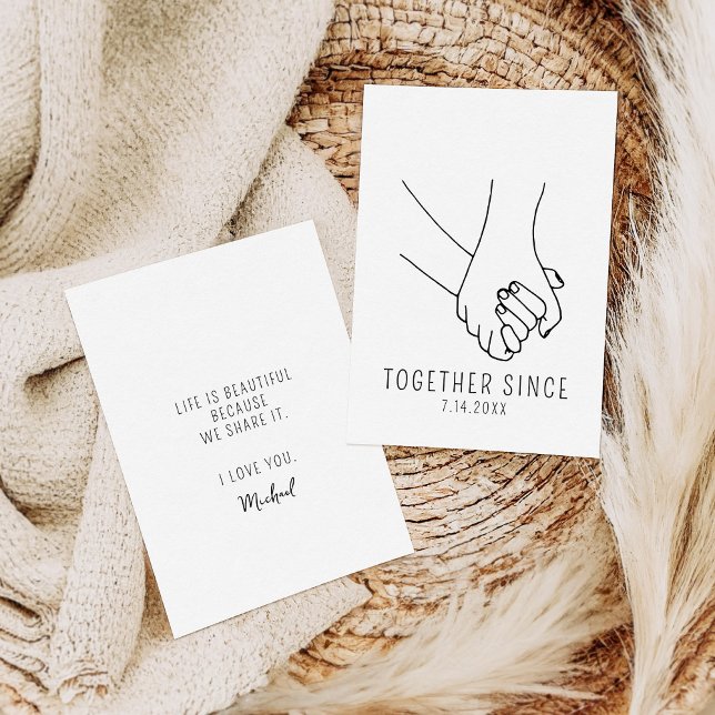Holding Händer Tillsammans sedan årsdagen Kort (Skapare uppladdad)