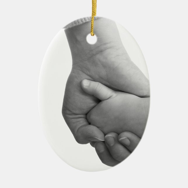 holding hands julgransprydnad keramik (Framsidan)