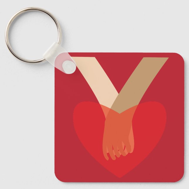 Holding Hands Nyckelring (Framsida)