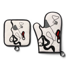 Holding Mönster: Abstrakt Black, White, Grått & Re