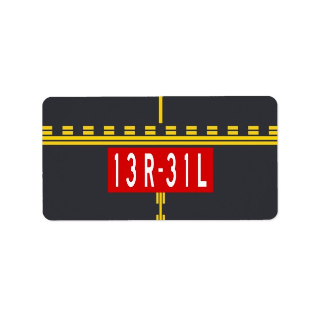Holding Point Marking 13R-31L Adressetikett (Framsidan)