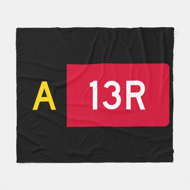 Holding Point-tecken A13R Fleecefilt (Framsidan (Horisontell))