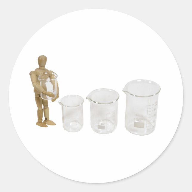 HoldingBeaker013110 Runt Klistermärke (Framsida)