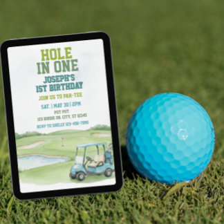 Hole In One, Blue Golf 1-årsdag Inbjudningar