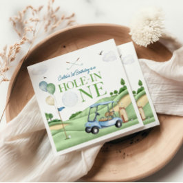Hole In One Boy Golf First Birthday Par-Tee Pappersservett