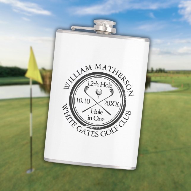 Hole in One Classic Golf Personlig Fickplunta (Hole in One Classic Golf Personalized Flask)