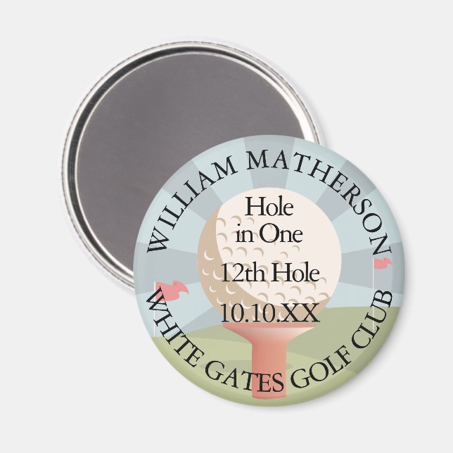 Hole in One Classic Personlig Magnet (Front/Back)