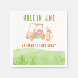 Hole In One First Birthday Party Pappersservett