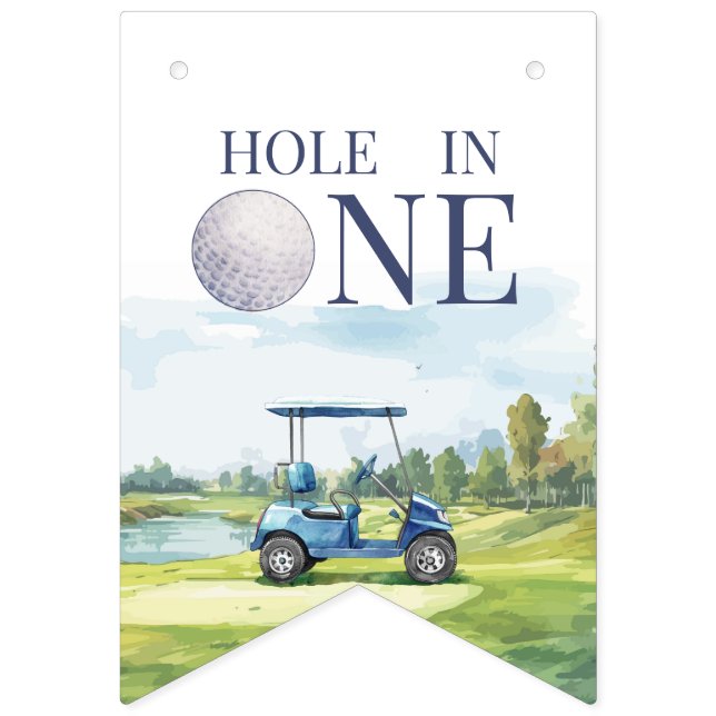 Hole In One Golf 1-årsdag  Vimplar (Första flaggan)