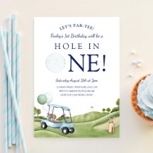 Hole In One Golf Par-Tee Första Födelsedag