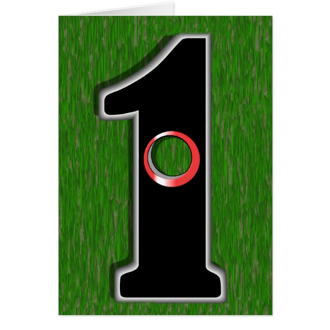 Hole in one! hälsningskort (Framsidan)
