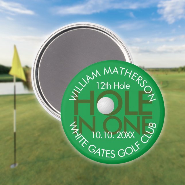 Hole in One Modernt Roligt Golf Magnet (Hole in One Modern Fun Golf Magnet)
