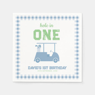 Hole in One Par Tee Pojke 1-årsdag Pappersservett