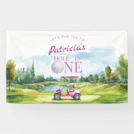Hole In One Pink Golf 1st Birthday 