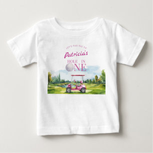 Hole In One Rosa Golf 1-årsdag  T Shirt