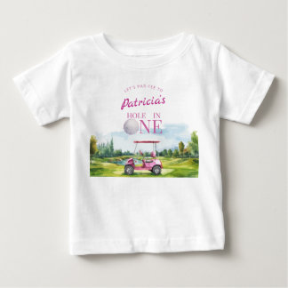 Hole In One Rosa Golf 1-årsdag T Shirt