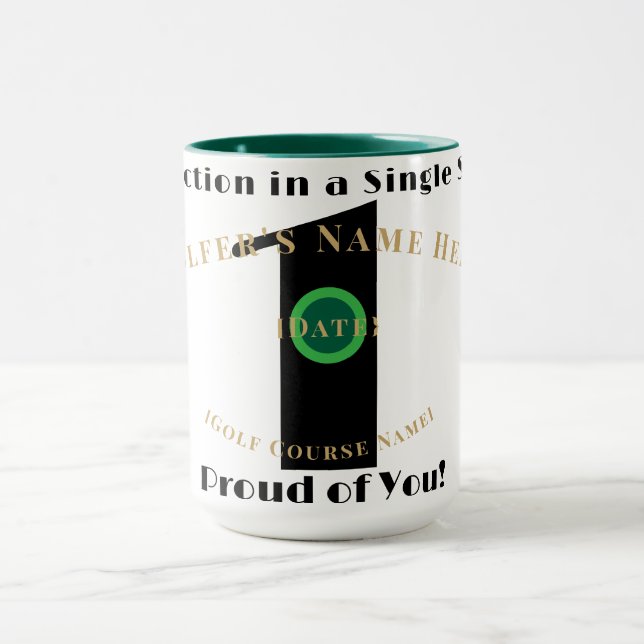Hole in One Syster – Personlig golfmilstolpe Mugg (Center)
