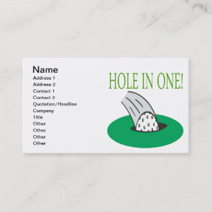 Hole in one visitkort