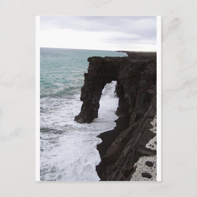 Holei Sea Arch Hilo Big Island Hawaii Vykort (Framsida)