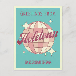 Holetown Barbados semester Retro Postcard Vykort