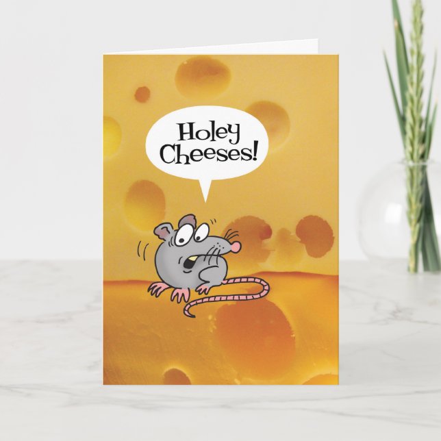 Holey Cheeses! Hur gammal är du? Lönsamt födelseda Kort (Framsida)