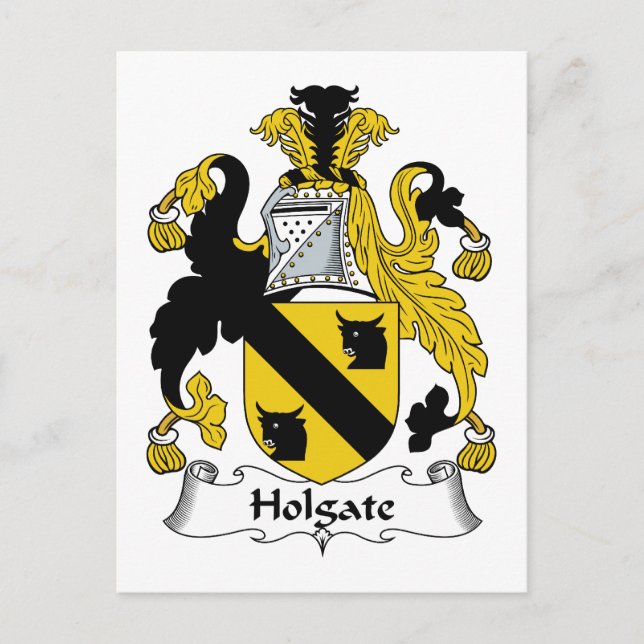 Holgate Family Crest Vykort (Framsida)