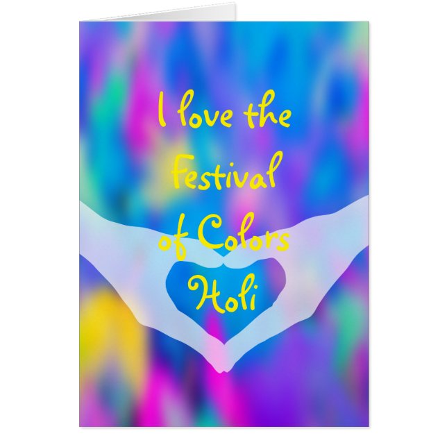 HOLI Färgfestivalen 2 + dina idéer Hälsningskort (Framsidan)