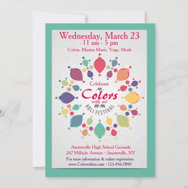 Holi-festival-inbjudan Inbjudningar (Framsida)