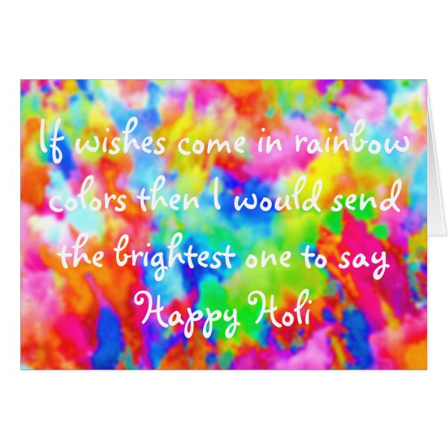 HOLI-festivalen i Färg + era idéer Hälsningskort (Framsidan Horizontal)