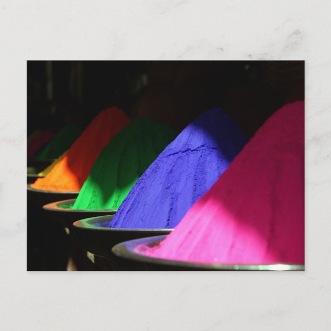 Holi Hai Colorful Powders Vykort (Framsida)