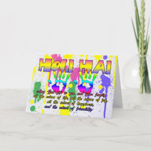 Holi Hai-festival av Färg-hälsningskort - Lycklig Kort