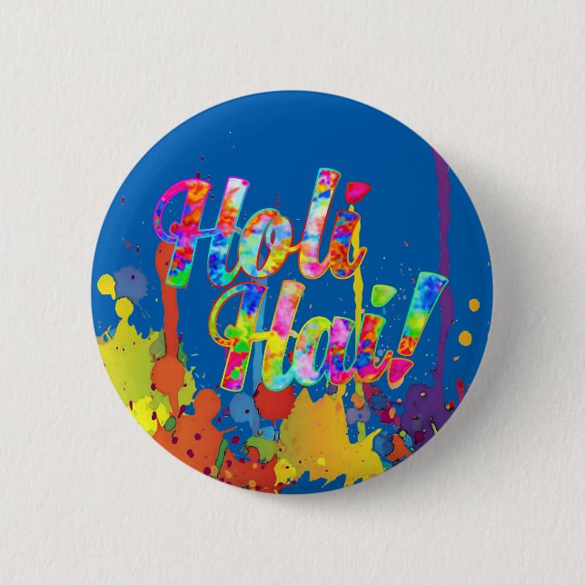 Holi Hai! - Sprid Holi-budskapet Knapp (Framsida)