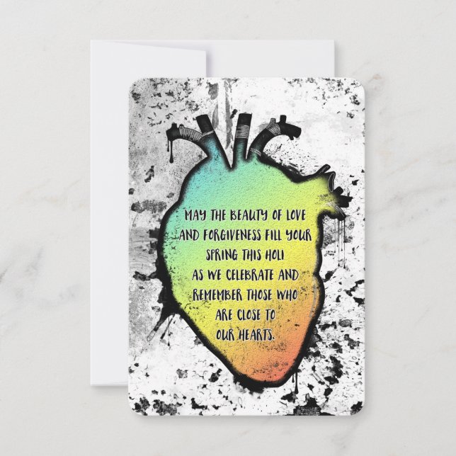 Holi Heart-festivalen i Kärlek och Färg Inbjudningar (Framsida)