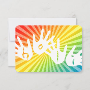 holi rainbow rockor händer inbjudningar