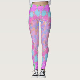 Holi stänk blommigt  rangoli leggings