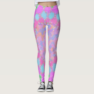 Holi stänk blommigt  rangoli leggings