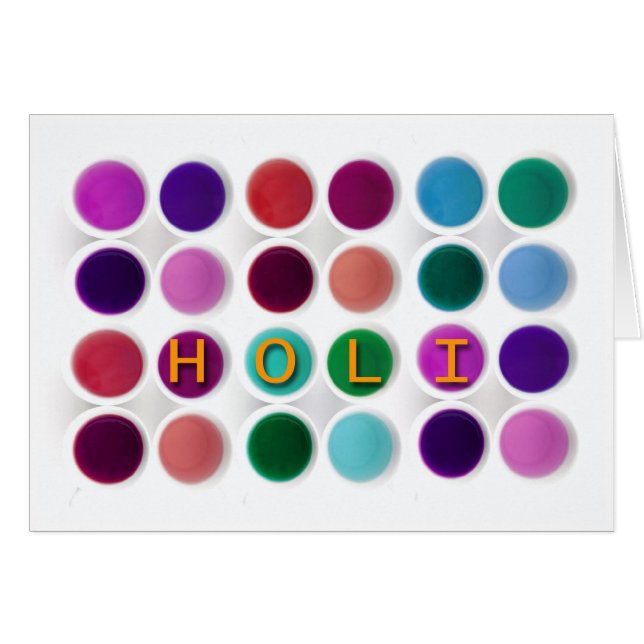 Holi Vår festival Riot av Färg Hälsningskort (Framsidan Horizontal)
