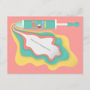 Holi Vatten Sprayer Papercut Vykort