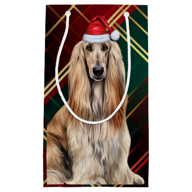 Holiday Afghan Hound Dog Holiday Plaid Christmas (Framsidan)