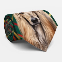 Holiday Afghan Hound Dog Red Plaid Christmas